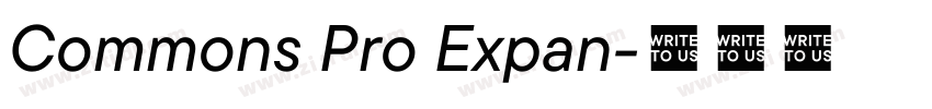 Commons Pro Expan字体转换